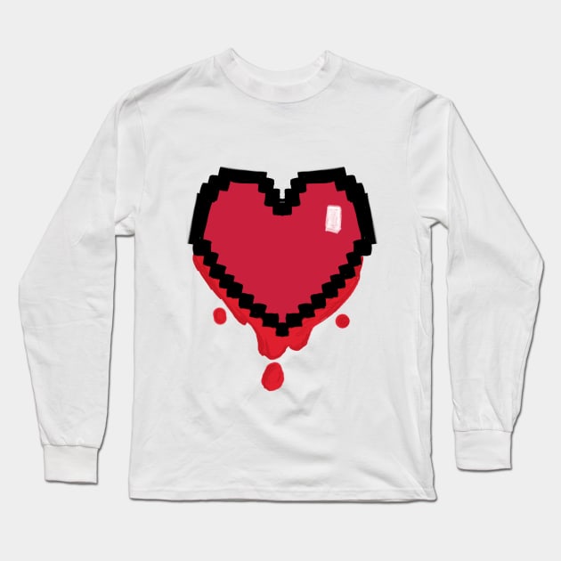 Bleeding Heart Long Sleeve T-Shirt by supernekocatchandeluxepro